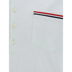 Thom Browne White Cotton Polo Shirt