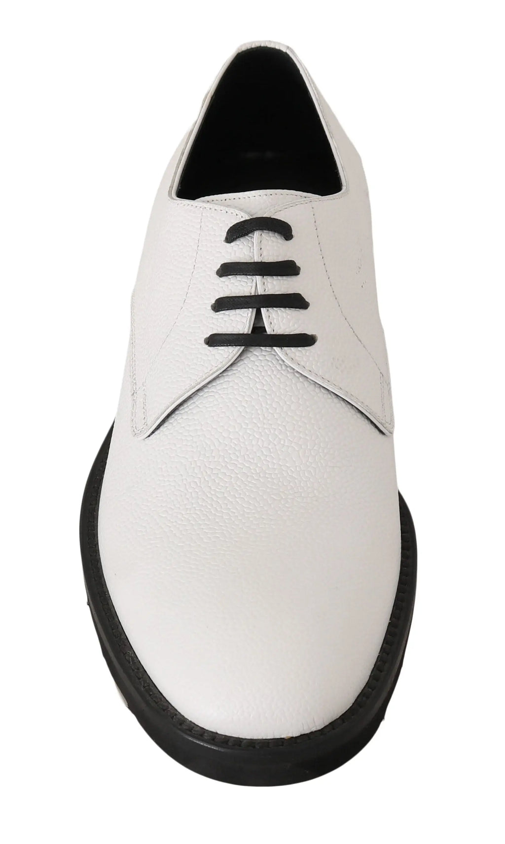 Dolce & Gabbana White Leather Derby Dress Formal Shoes - Zeiniez