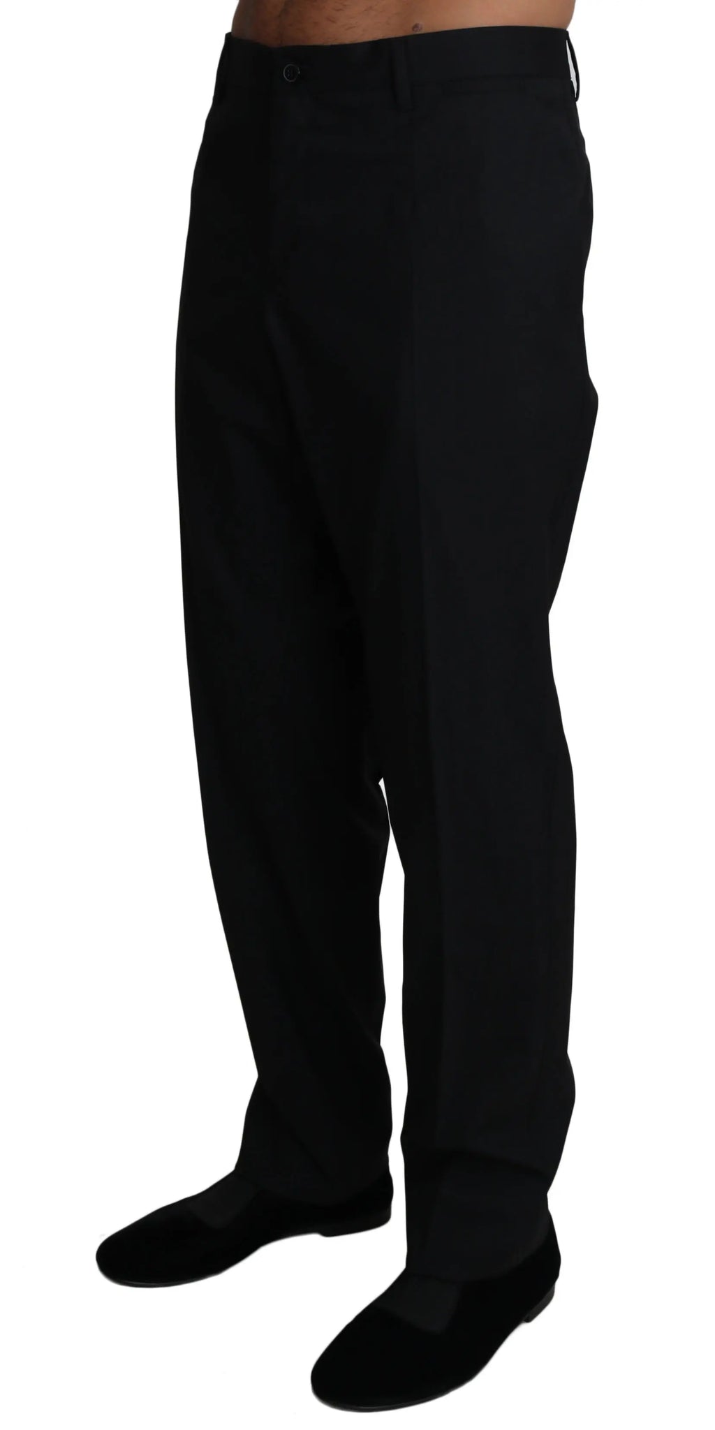 Dolce & Gabbana Black Wool Stretch Dress Trousers Pants - Zeiniez