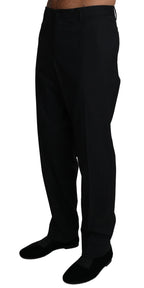 Dolce & Gabbana Black Wool Stretch Dress Trousers Pants - Zeiniez