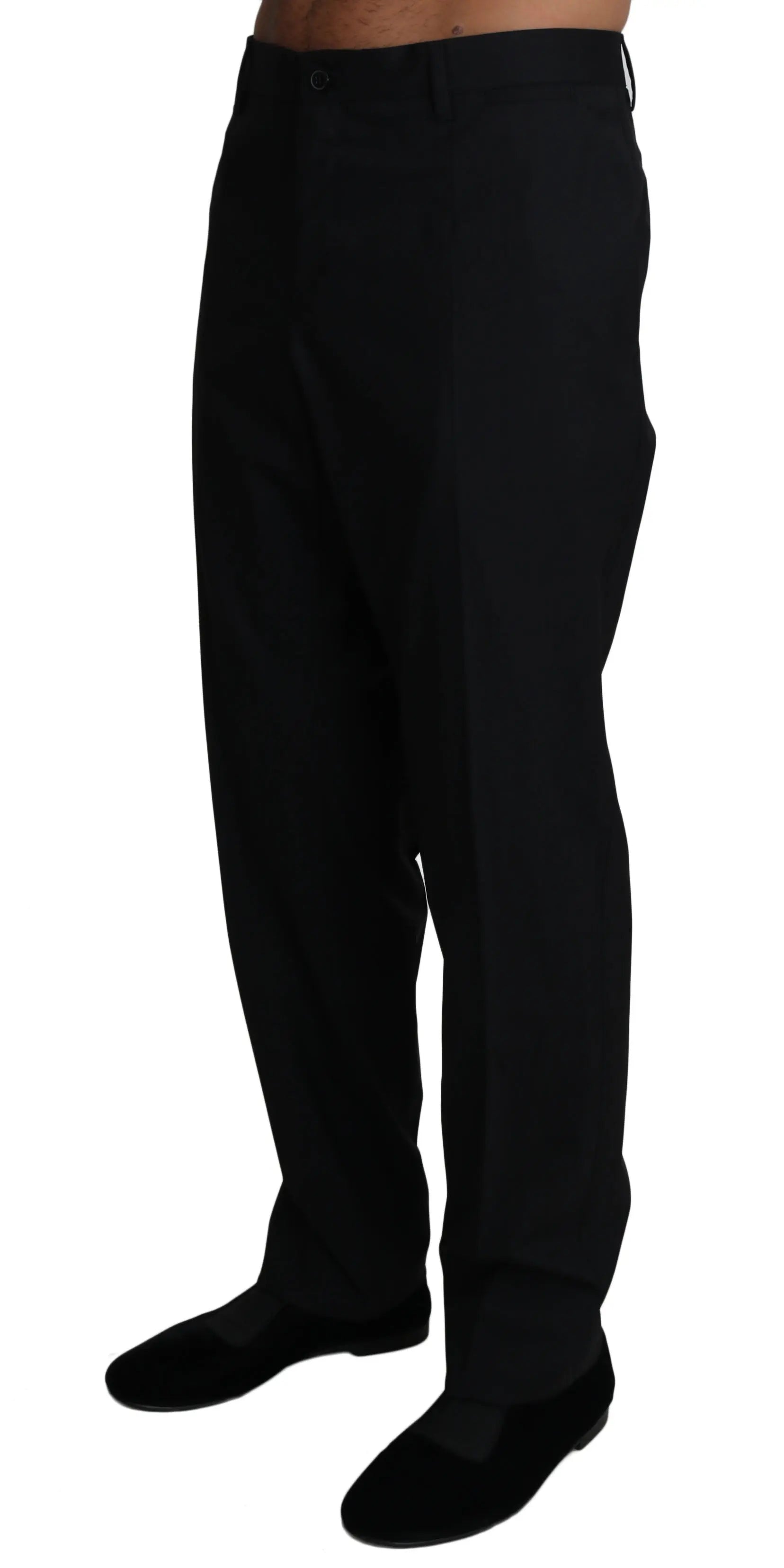 Dolce & Gabbana Black Wool Stretch Dress Trousers Pants - Zeiniez