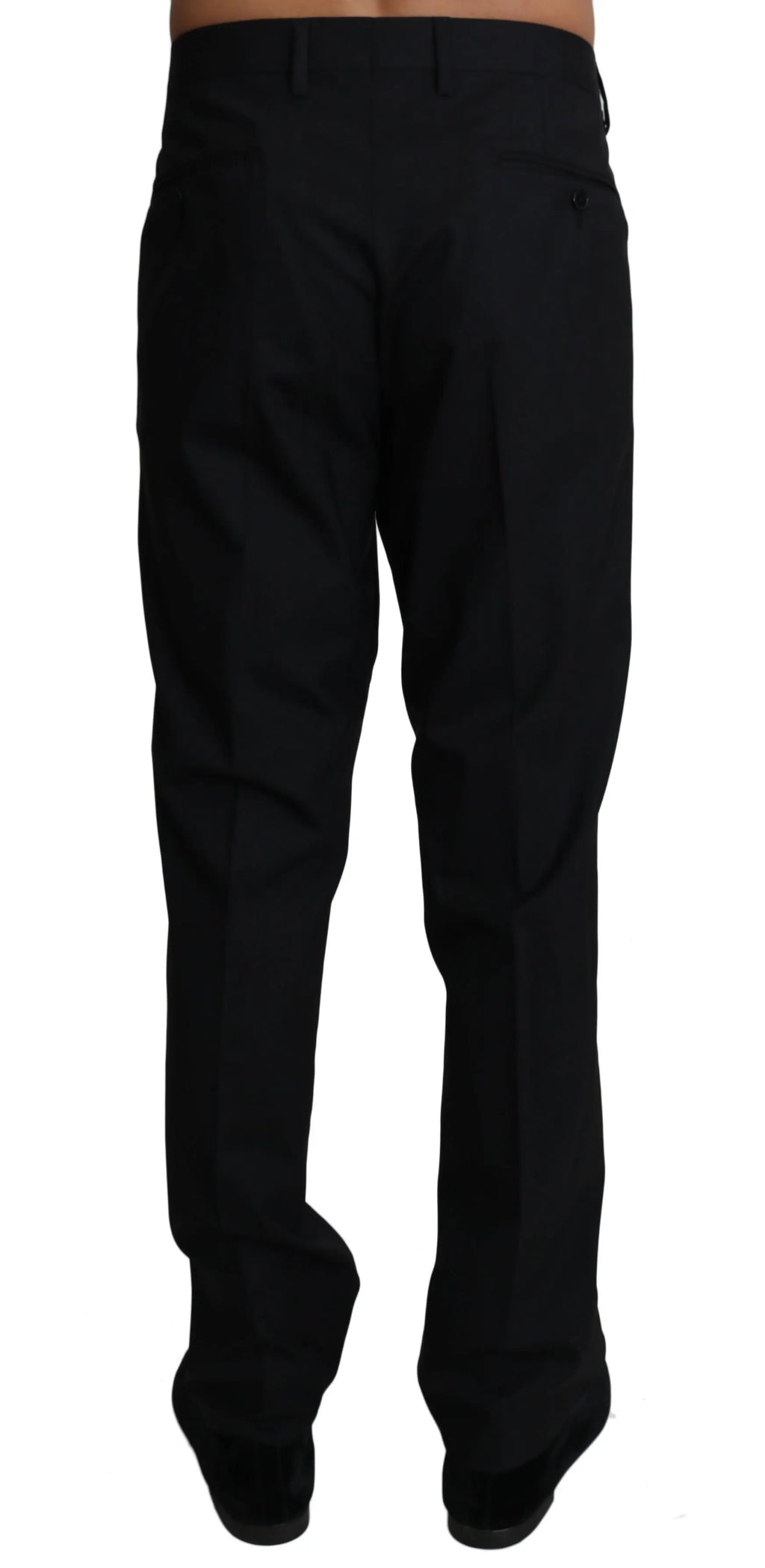 Dolce & Gabbana Black Wool Stretch Dress Trousers Pants - Zeiniez