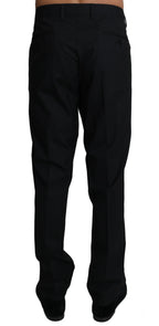 Dolce & Gabbana Black Wool Stretch Dress Trousers Pants - Zeiniez
