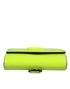 Dolce & Gabbana Yellow Green Bifold DG Logo Neck Strap Cardholder Wallet - Zeiniez