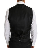 Dolce & Gabbana Purple Pattern Wool Silk Waistcoat Vest - Zeiniez