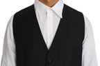 Dolce & Gabbana Gray Wool Silk Waistcoat Vest - Zeiniez