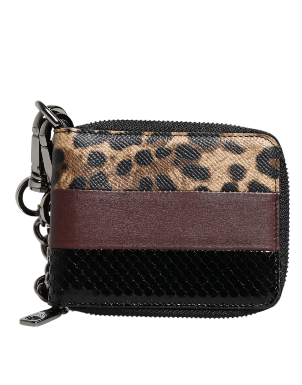 Dolce & Gabbana Multicolor Leopard Leather DG Bifold Card Holder Wallet - Zeiniez