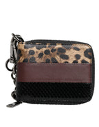 Dolce & Gabbana Multicolor Leopard Leather DG Bifold Card Holder Wallet - Zeiniez