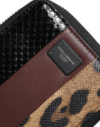 Dolce & Gabbana Multicolor Leopard Leather DG Bifold Card Holder Wallet - Zeiniez