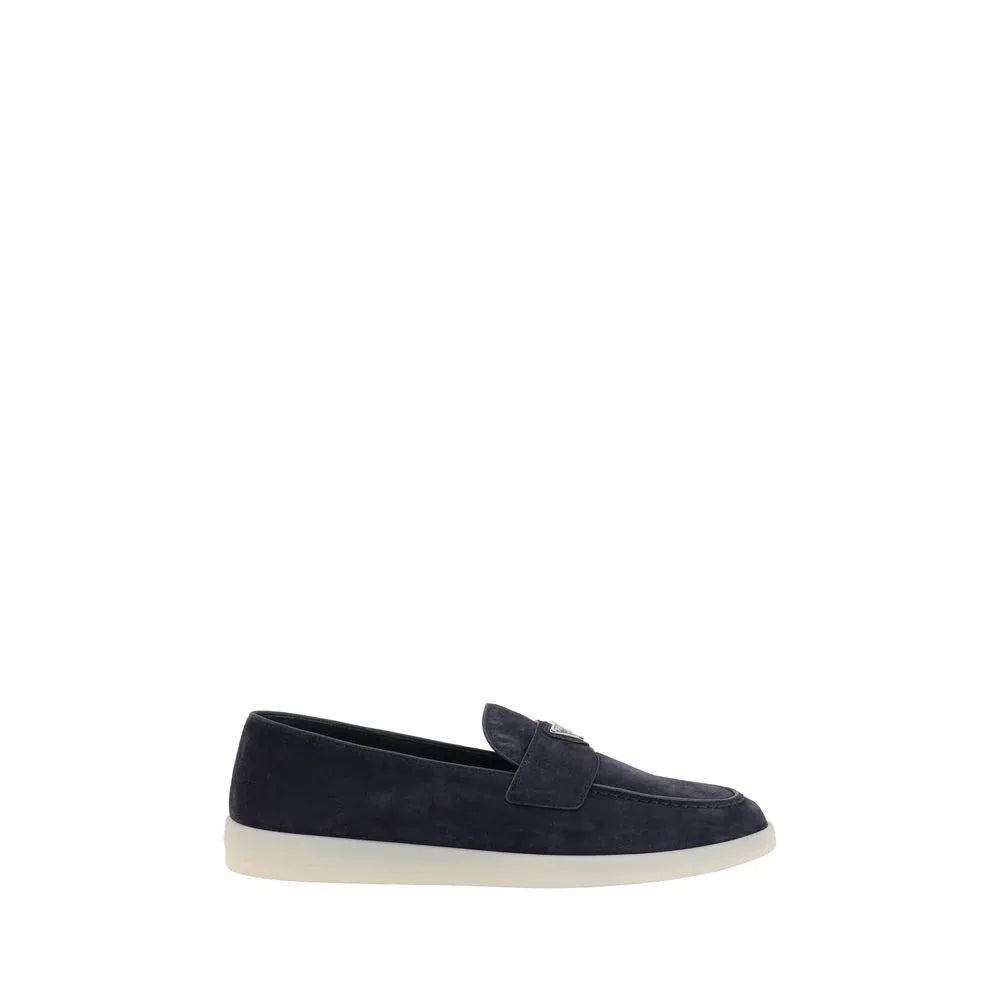Prada Blue Rubber Slip-On Loafers - Zeiniez