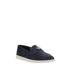Prada Blue Rubber Slip-On Loafers - Zeiniez