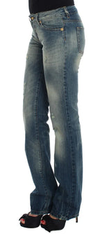 Cavalli Blue Cotton Low Waist Jeans - Zeiniez
