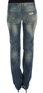 Cavalli Blue Cotton Low Waist Jeans - Zeiniez