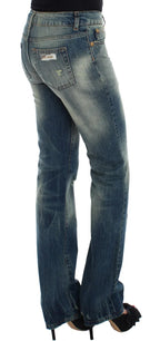 Cavalli Blue Cotton Low Waist Jeans - Zeiniez