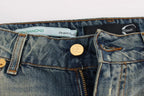 Cavalli Blue Cotton Low Waist Jeans - Zeiniez