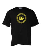 Dolce & Gabbana Black Logo Print Cotton Crew Neck T-shirt - Zeiniez