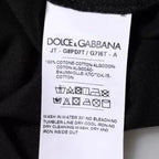 Dolce & Gabbana Black Logo Print Cotton Crew Neck T-shirt - Zeiniez