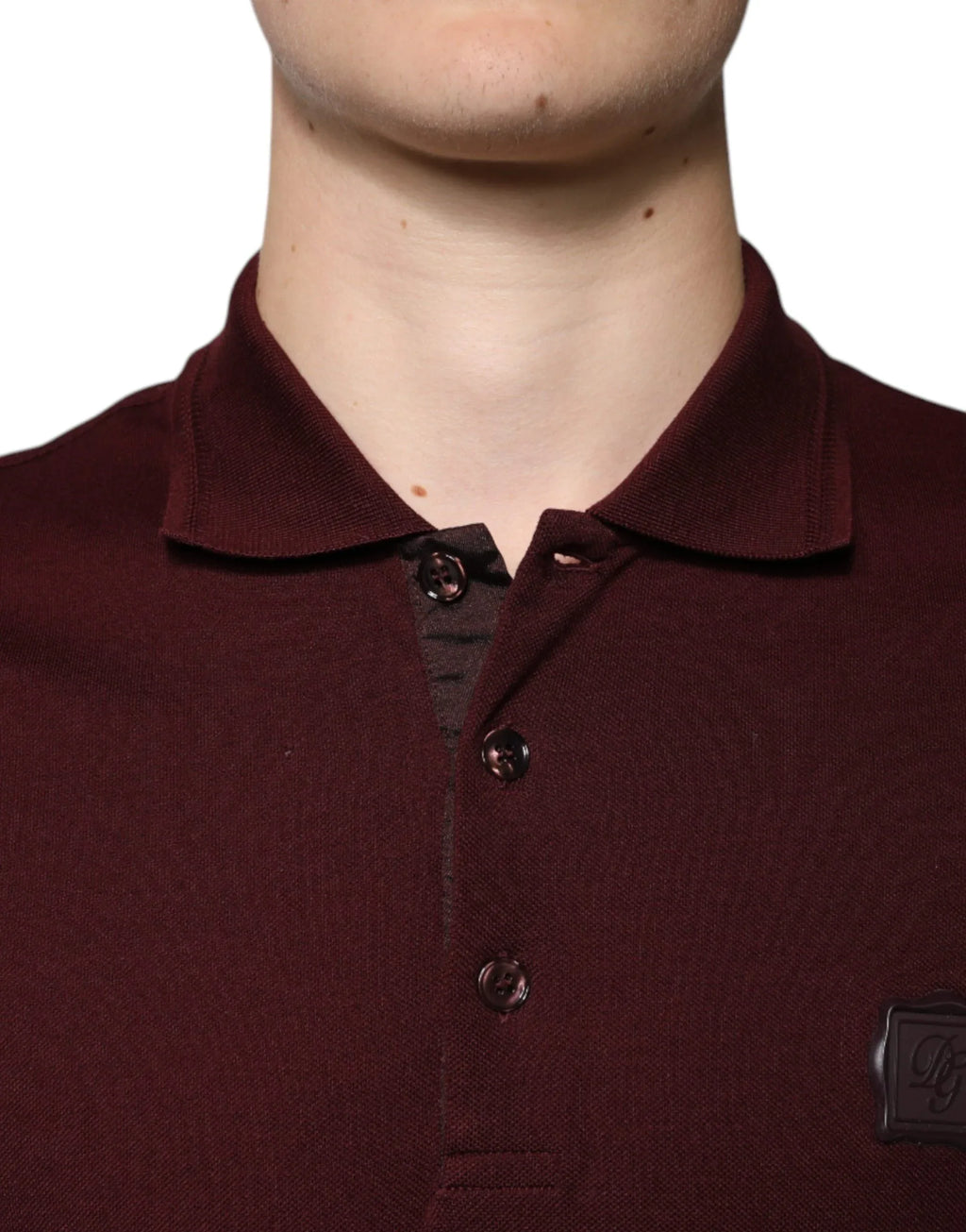 Dolce & Gabbana Maroon Collared Short Sleeves Polo T-shirt - Zeiniez