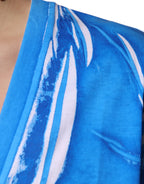 Dolce & Gabbana Blue Cotton V-neck Short Sleeves T-shirt - Zeiniez