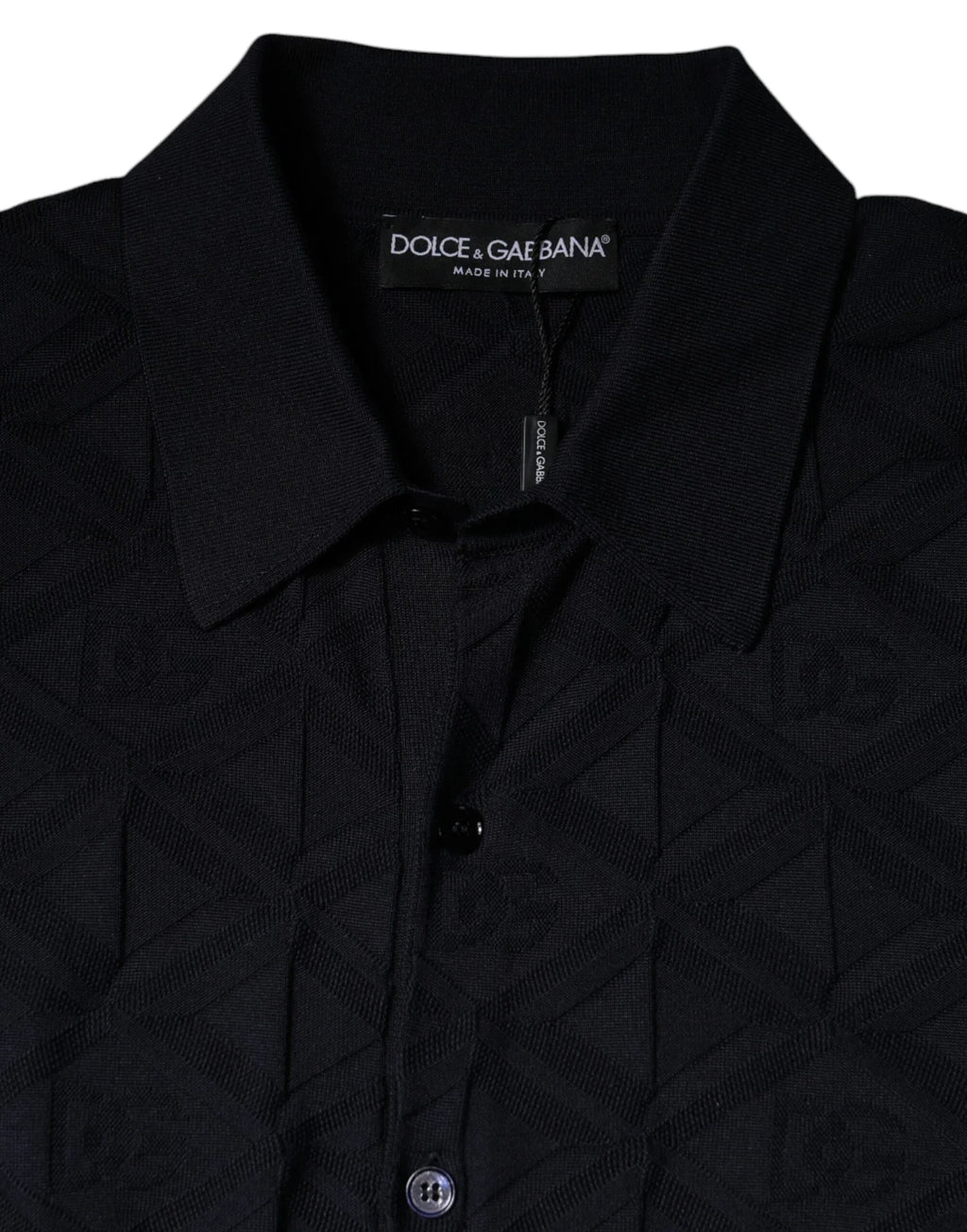 Dolce & Gabbana Black Silk Crew Neck Men Cardigan Sweater - Zeiniez