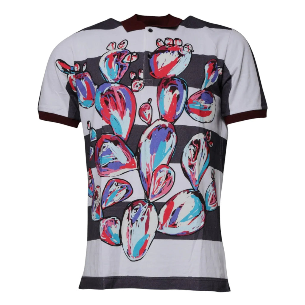 Dolce & Gabbana Multicolor Graphic Collared Polo T-shirt - Zeiniez