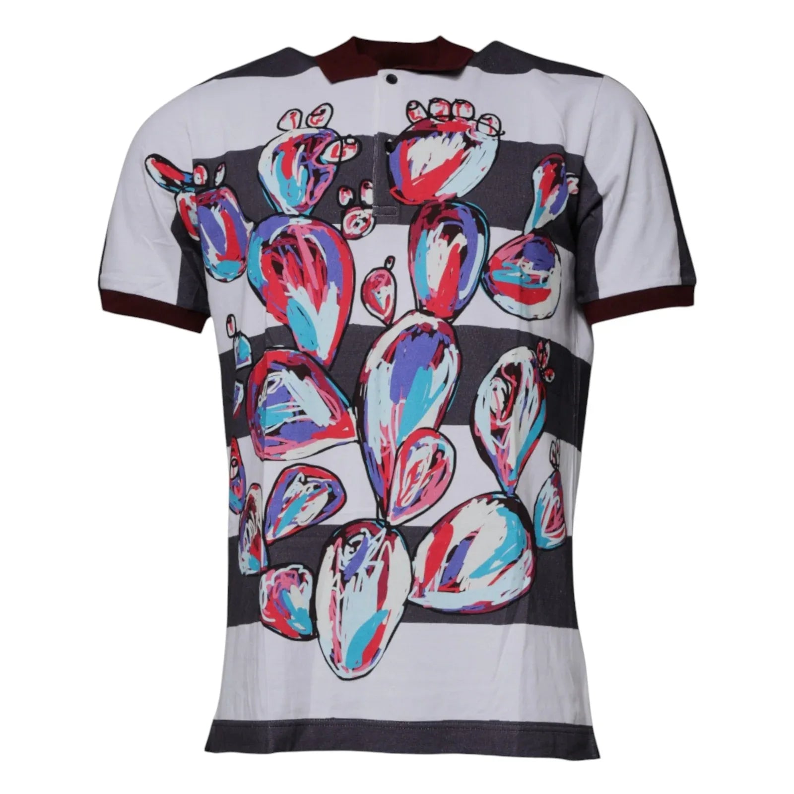 Dolce & Gabbana Multicolor Graphic Collared Polo T-shirt - Zeiniez