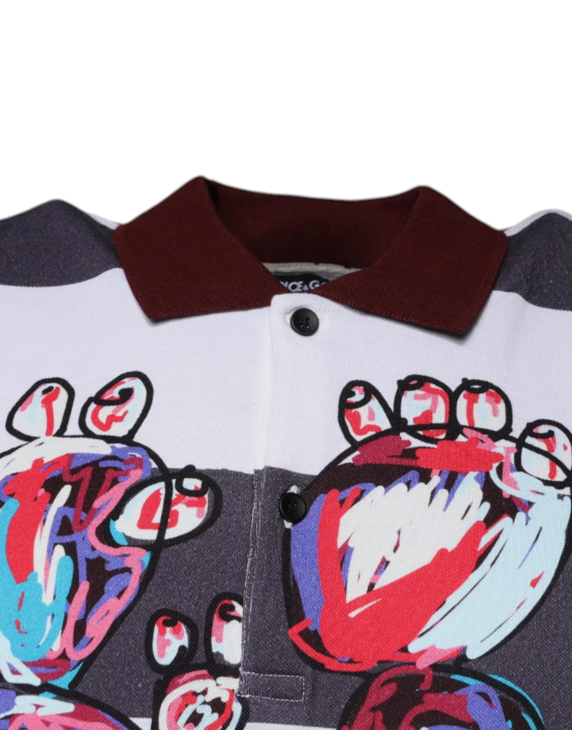 Dolce & Gabbana Multicolor Graphic Collared Polo T-shirt - Zeiniez