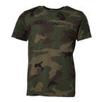 Dolce & Gabbana Multicolor Camouflage Cotton Crew Neck T-shirt - Zeiniez