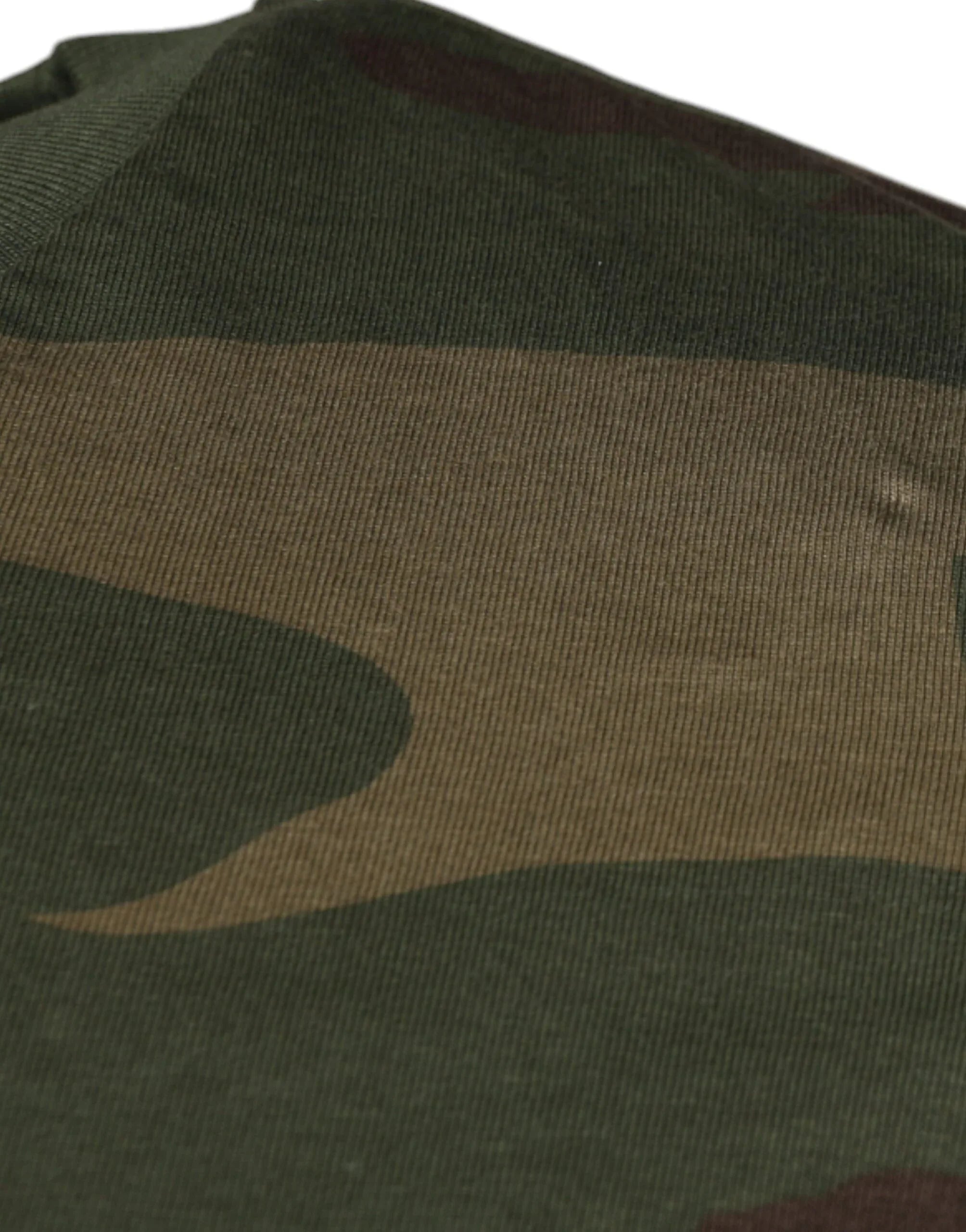 Dolce & Gabbana Multicolor Camouflage Cotton Crew Neck T-shirt - Zeiniez