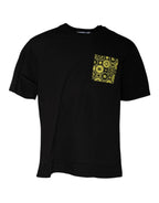 Dolce & Gabbana Black Logo Print Cotton Short Sleeve T-shirt - Zeiniez