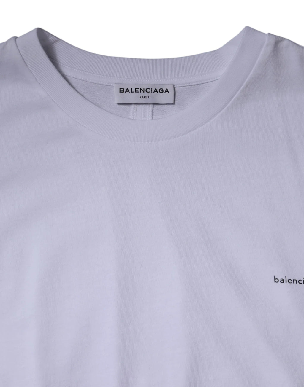 Balenciaga White Logo Cotton Crew Neck Short Sleeves T-shirt - Zeiniez
