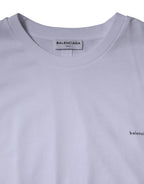 Balenciaga White Logo Cotton Crew Neck Short Sleeves T-shirt - Zeiniez