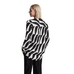Street One Black And White Viscose Blouse - Zeiniez