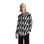 Street One Black And White Viscose Blouse - Zeiniez