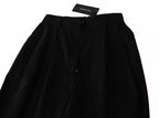 Dolce & Gabbana Black Wool High Waist Pleat Front Cropped Pants - Zeiniez