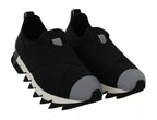 Dolce & Gabbana Black Shark Neoprene Stretch Sneakers Shoes - Zeiniez