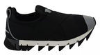 Dolce & Gabbana Black Shark Neoprene Stretch Sneakers Shoes - Zeiniez