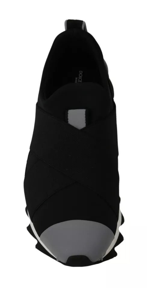 Dolce & Gabbana Black Shark Neoprene Stretch Sneakers Shoes - Zeiniez