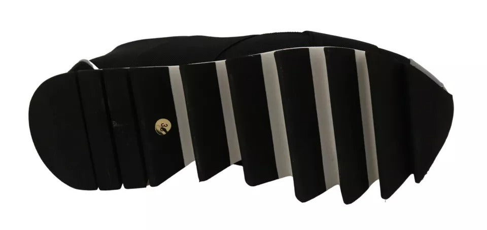 Dolce & Gabbana Black Shark Neoprene Stretch Sneakers Shoes - Zeiniez