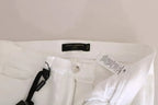 Dolce & Gabbana White Crystal Embellished Skinny Jeans - Zeiniez