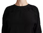 Dolce & Gabbana Black Floral Embroidered Blouse Silk Top - Zeiniez