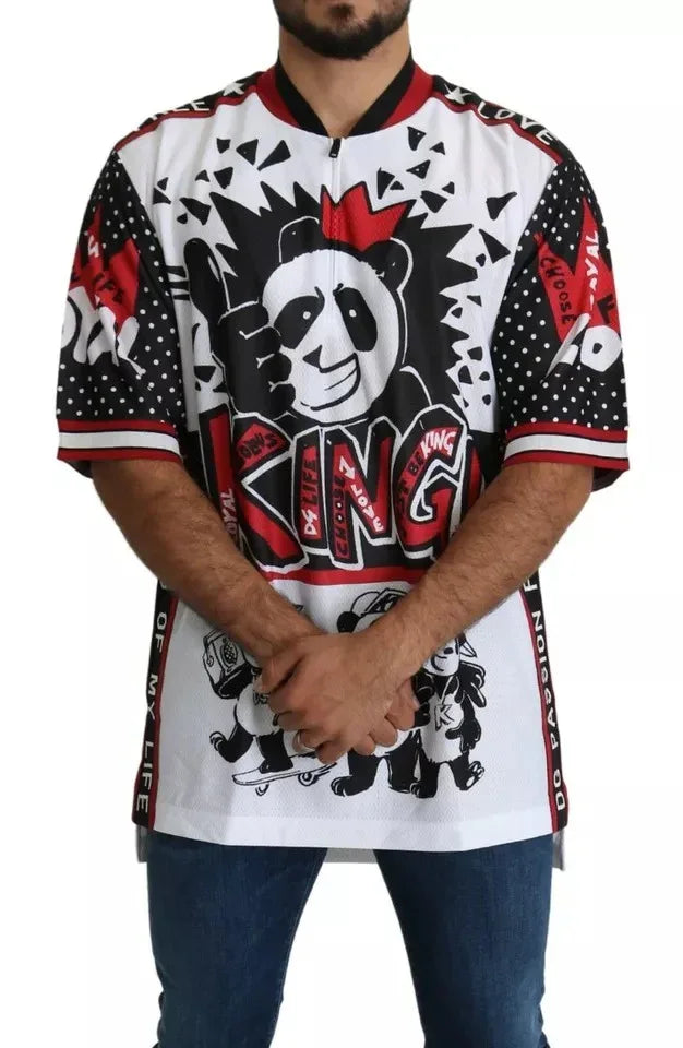 Dolce & Gabbana White King Panda Polyester T-shirt Top - Zeiniez