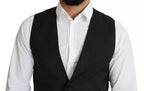 Dolce & Gabbana Black Men Formal STAFF Dress Waistcoat Vest - Zeiniez