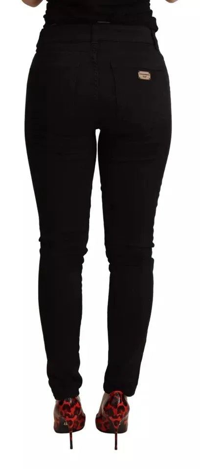 Dolce & Gabbana Black Cotton Stretch Skinny Denim Jeans - Zeiniez