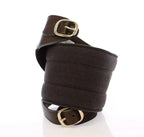 Dolce & Gabbana Brown D&G Leather Linnen Logo Belt - Zeiniez