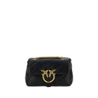 PINKO Black Calf Leather Bos Taurus Shoulder Bag - Zeiniez