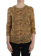Dolce & Gabbana Multicolor Mosaic Print Silk Blouse T-shirt - Zeiniez