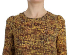 Dolce & Gabbana Multicolor Mosaic Print Silk Blouse T-shirt - Zeiniez
