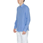 Calvin Klein Blue Linen Dress Shirt - Zeiniez