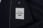 Dolce & Gabbana Blue Wool MARTINI Blazer Vest 2 Piece
